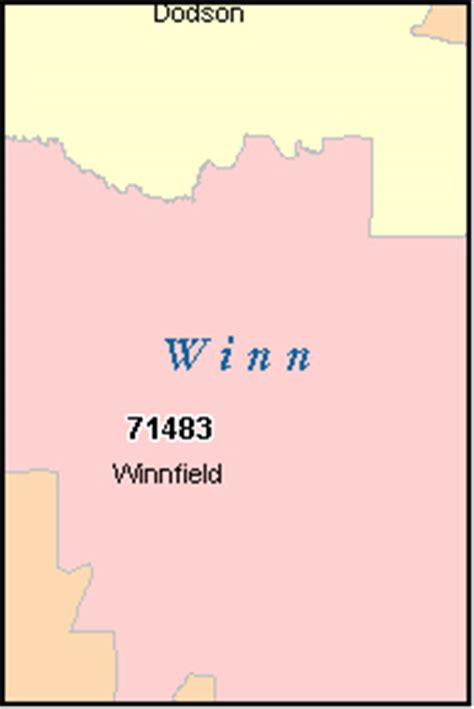 WINN County, Louisiana Digital ZIP Code Map