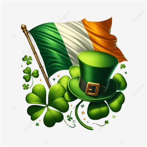 Irish Flag And St Patricks Day Symbols Isolated, St, Patricks, Holiday PNG Transparent Image and ...