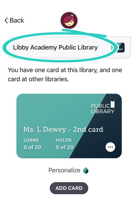 Verifying your library card in Libby