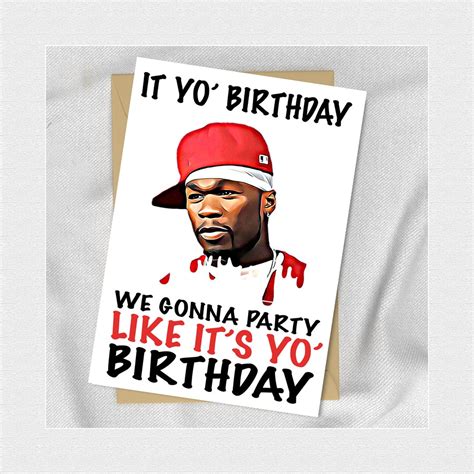 Digital Birthday Greeting Card 50 Cent Party Like It's Yo Birthday - Etsy