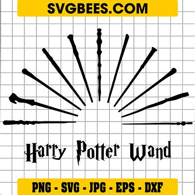 Silhouette Harry Potter Wand Svg designs, themes, templates and downloadable graphic elements on ...