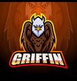 Eagle mascot esport logo design Royalty Free Vector Image
