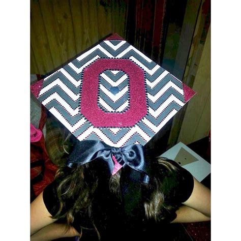 Ohio State graduation cap #graduation #classof14 #buckeyes #ohiostate #sparkle #cute #chevr ...