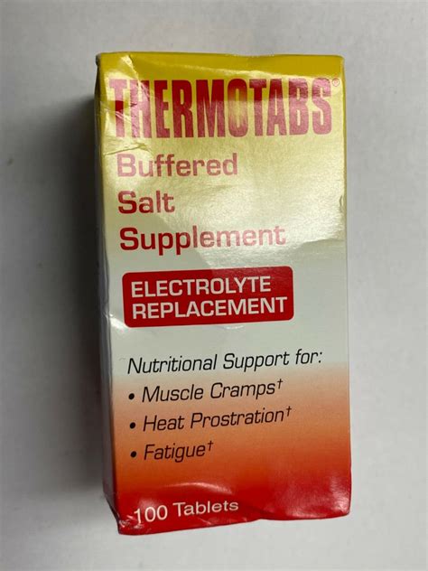 Thermotabs Buffered Salt Electrolyte Replacement Supplement - 100 ...