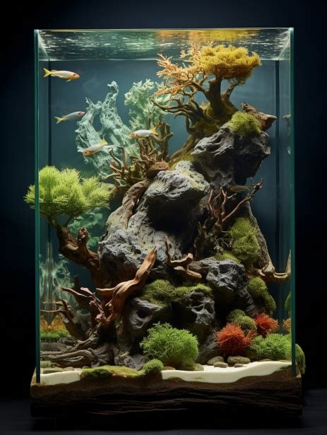 Coral And Rocks Saltwater Aquarium Free Stock Photo - Public Domain ...