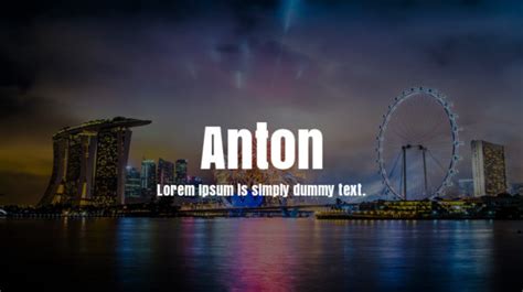 Anton Font Free Download