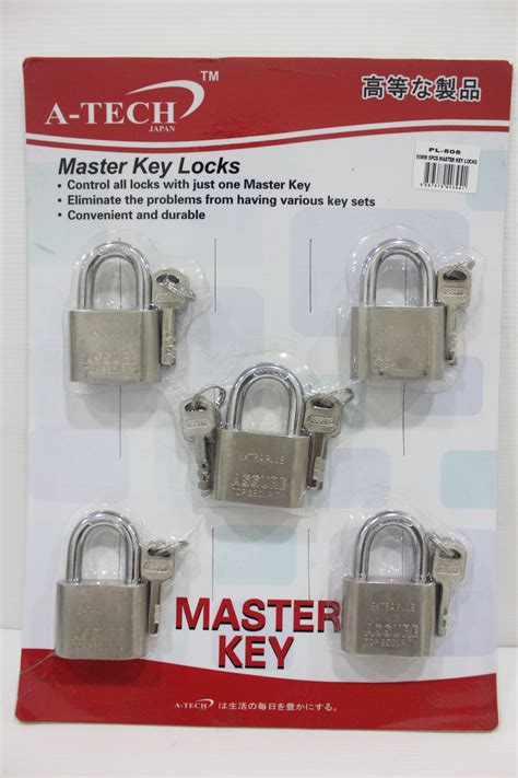 5PCS MASTER KEY PADLOCK SET-50mm - A-Tech