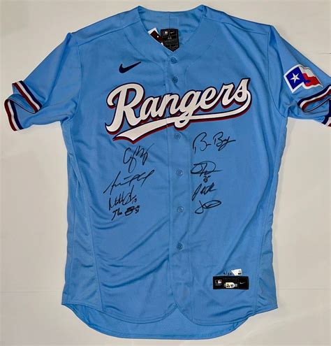 Texas Rangers World Series Champ Team Multi Signed Authentic Jersey ...