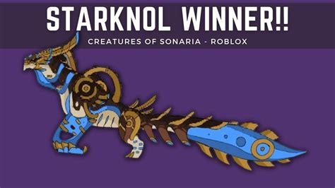 Starknol Giveaway Winner! [Creatures of Sonaria - Roblox] - YouTube