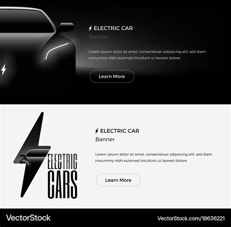 Electric car banner template Royalty Free Vector Image