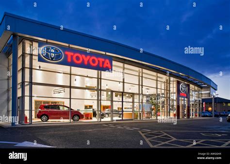 Toyota Car showroom at night Stock Photo - Alamy