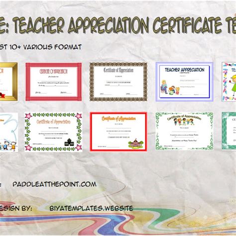 Top Teacher Appreciation Certificate Templates | Sparklingstemware