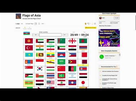 Flags of Asia (Sporcle) - YouTube