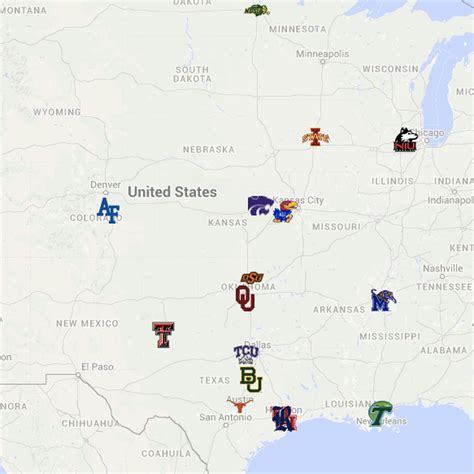 Big 12 Conference Map