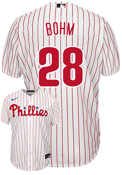 Alec Bohm Youth Jersey - Philadelphia Phillies Replica Kids Home Jersey