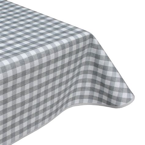 Gingham Grey Acrylic Coated Tablecloth with Teflon - Simply Tablecloths UK