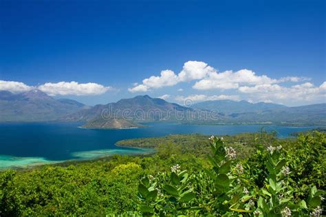 A Landscape of Mountain View, Seascape and the Beach from Larantuka ...