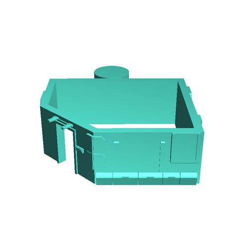 Set of two futuristic houses with flat roof and electronic d | 3D ...