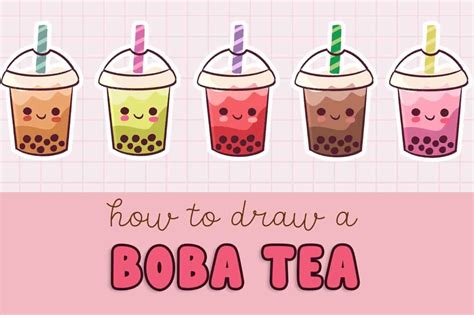How to draw boba tea - Draw Cartoon Style!