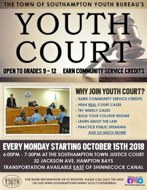 Register Now! Youth Court | Westhampton, NY Patch