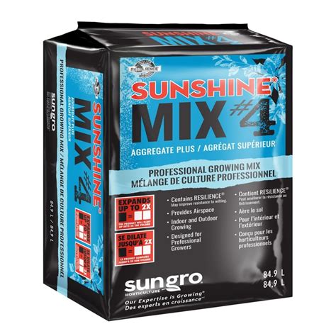 Sunshine 84.9L Sunshine Mix #4 Aggregate Plus Professional Growing Mix ...