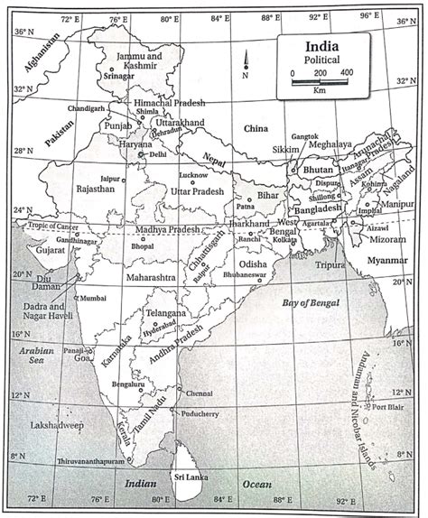 WBBSE Solutions For Class 10 Geography Chapter 5 India Physical Environment Topic 1 Location And ...