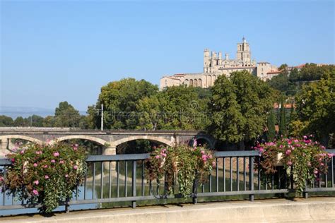 Beziers Cathedral, France stock photo. Image of catholic - 21818558