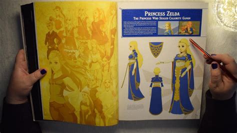 ASMR Zelda Creating a Champion Book, Lots of Tracing, Page Turning and Soft Voice Reading - YouTube