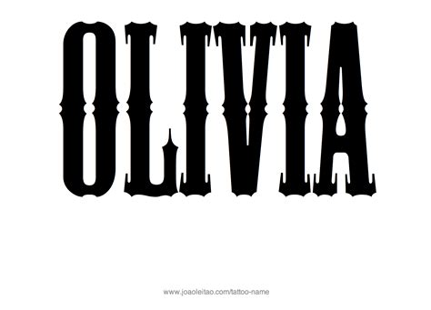 Olivia Name Tattoo Designs