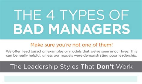 The 4 Types of Bad Managers #infographic - Visualistan