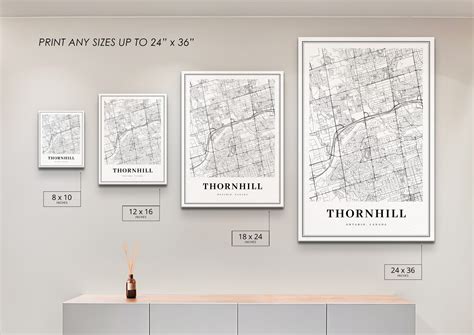 Thornhill Ontario Map Print Toronto ON Canada Map Art Poster | Etsy