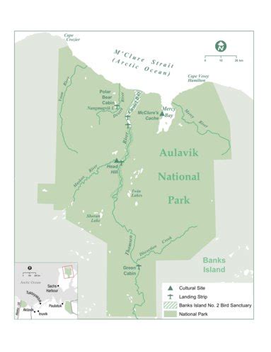 Aulavik National Park - Full Park Map by Parks Canada | Avenza Maps