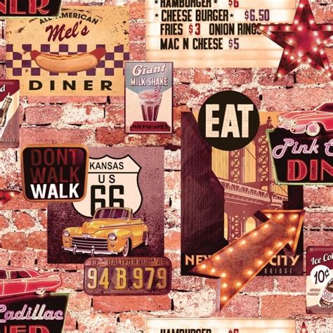 Retro Diner Wallpaper - WallpaperSafari