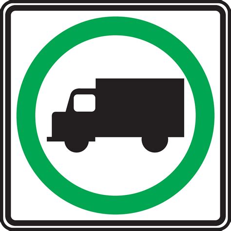 Trucks Allowed (Symbol) Truck Restriction Sign FRR042