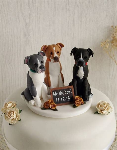 Three dog cake topper. This listing is for a custom made topper of your ...