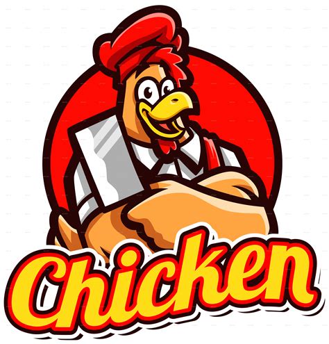 Chicken Rooster mascot logo Illustration, Logo Templates | GraphicRiver