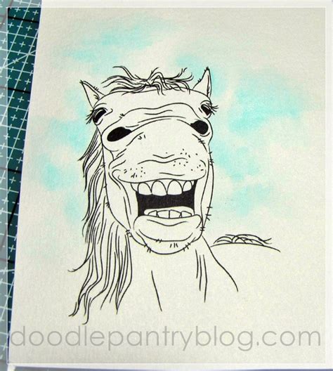 Doodle Pantry Digital Doodles Blog: Laughing horse birthday (with tutorial)