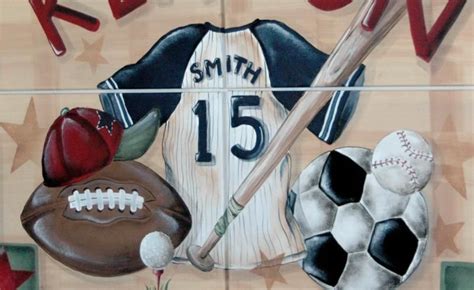 SPORTS ART AND MURALS FOR KIDS | Murals for kids, Mural, Sports art