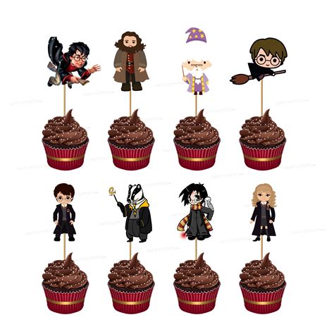 Harry Potter Theme Characters Cup Cake Topper | Party Supplies India