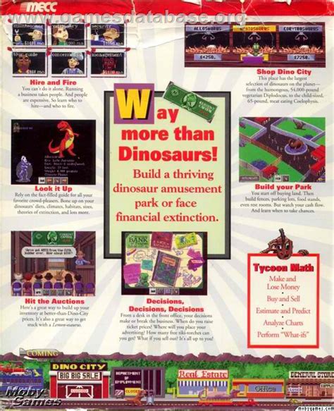 Dinopark Tycoon - Microsoft DOS - Artwork - Box Back