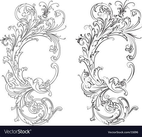 Baroque patterns Royalty Free Vector Image - VectorStock