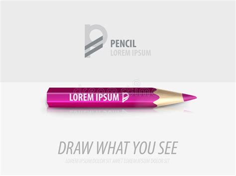 Vector Pencil Premium Ad Product Template Stock Illustration ...