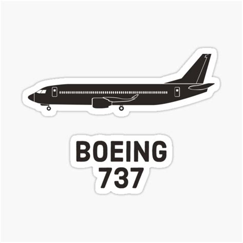 "Boeing 737 Silhouette" Sticker by trqffic | Redbubble