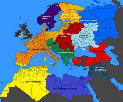 A map of Europe I made based on a recent civ game. : civ