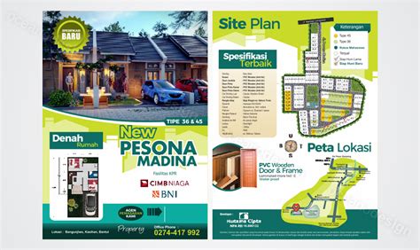 Desain Brosur Perumahan Pesona Madina - Jasa Desain Grafis Jogja