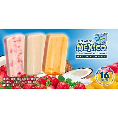 Helados Mexico Ice Cream Bars - Fruit - 3 oz. - 16 pk. | Icecream bar ...