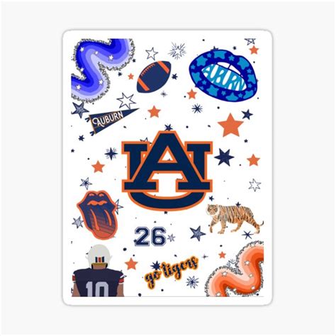 "Auburn" Sticker for Sale by rissasdesignco | Redbubble