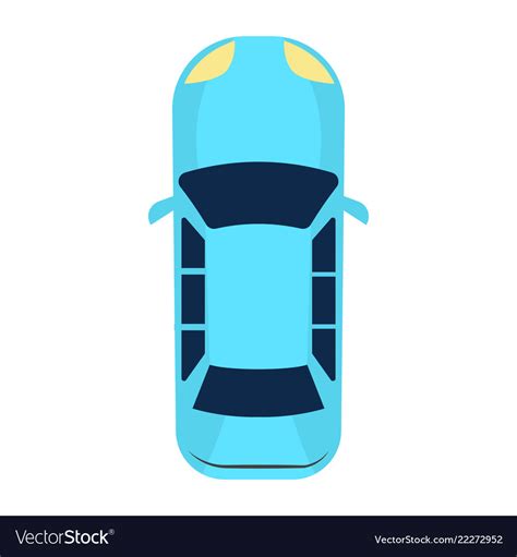 Aerial view of a car Royalty Free Vector Image