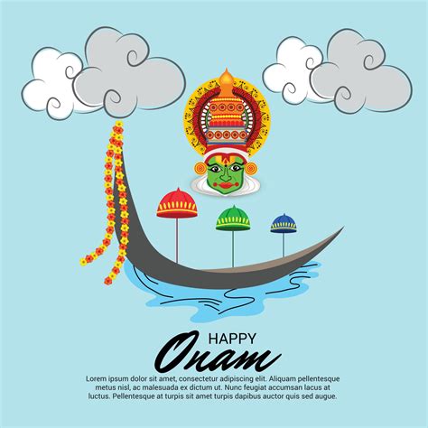 Vector illustration of a celebration background for Happy Onam 2511554 Vector Art at Vecteezy