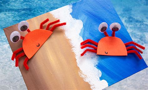 Crab Canvas Craft - Craft Project Ideas